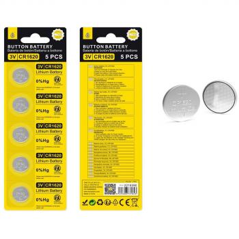 Pila Botón de 3 V LT63 CR1620 – Paquete de 5 unidades