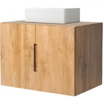 Mobile bagno sospeso 80 cm in teak – SAWAN