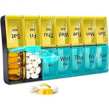 MaxiPill 2×Day 14‑Compartment Case