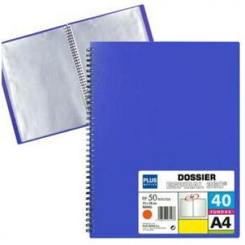 Carpeta Plus Espiral 40 Funda Color Azul