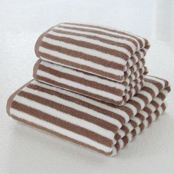 Pack bain visage 3× – Serviettes coton rayure plage