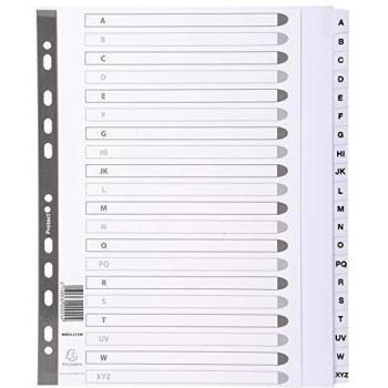 Subject Dividers Mylar A4 Maxi White A-Z MWDA-ZZ-EW