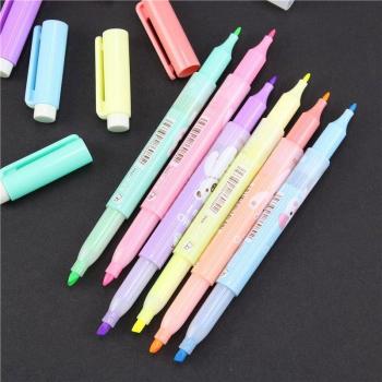 6 Pcs Cute Highlighter Marker Set