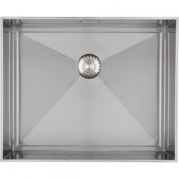 Megabad Profi Collection Living Kitchen Edelstahl‑Spüle 54,6 × 44,6 cm – Wandmontage (B: 54,6 T: 44,6 H: 19 cm)