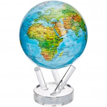 6” Blue Relief Map World Globe