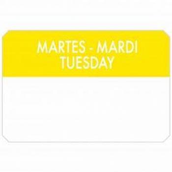 Etiqueta Martes autoadhesiva 7,5 x 5 cm