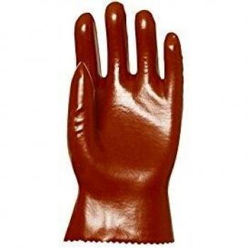 Gants en PVC rouge pour travaux chimiques T10