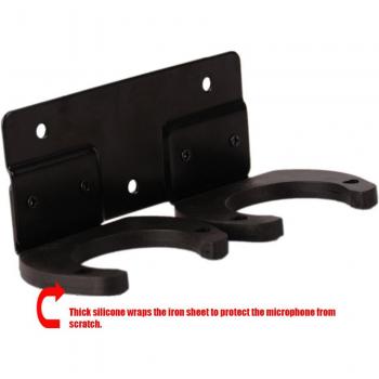 Dual Hook Wireless Microphone Wall Mount