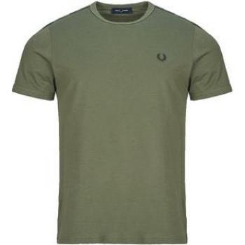T-Shirt Fred Perry Contrast Tape Ringer Verde L