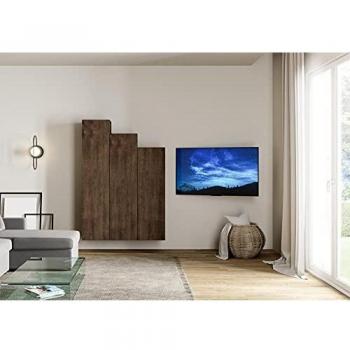 Pared de Salón Isoka 24 L 234 H 160 D 39,5 – Blanco & Roble