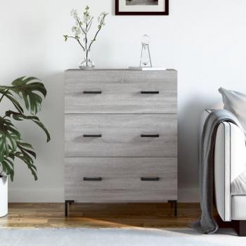 Credenza Grigio Sonoma 69,5x34x90 cm in Legno