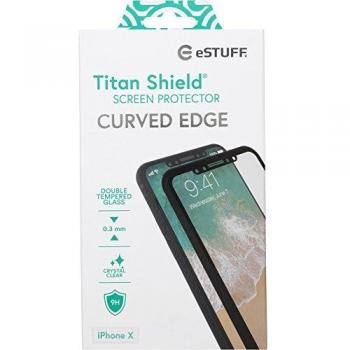 ESTUFF iPhone X Curved Black Titan Shield Screen Protector