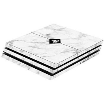 Skin per Console PS4 Pro Pyramide Marble Bianco