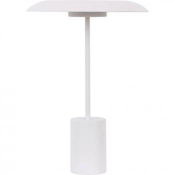 Beacon Lighting Lampada da tavolo LED Smith, bianca, metallo, porta USB