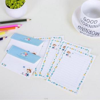 Set de Papel de Carta con 4 Hojas y 2 Sobres