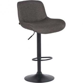 Tabouret de Bar Élégant Solon Noir et Gris Foncé