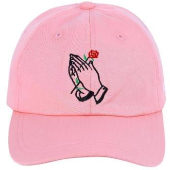Cascucha de Béisbol Snapback para Niños, Algodón Rosa Bordado