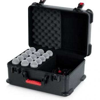 Gator GTSA-MIC15 TSA ATA Molded Polyethylene Case for 15 Microphones