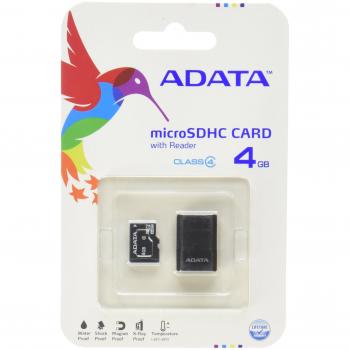 ADATA MicroSDHC 4 GB (Class 4) inkl. Reader V3