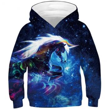 Alisister Kinder Langarm Sweatshirt mit Einhorn‑Print