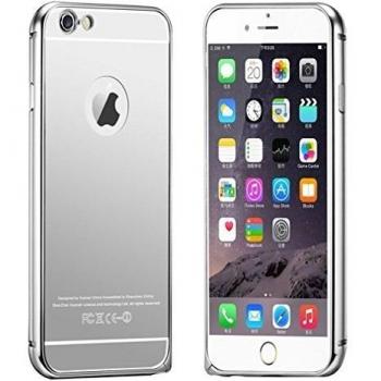 Funda TUTUWEN Aluminio Metal Bumper 2 en 1 Espejo Ultra Slim para iPhone 6S / 6