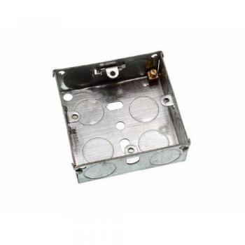 Flush Mount Metal Pattress Electric Back Box Single 1 Gang 25mm