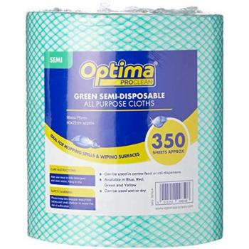 Janit-X Optima All Purpose Non Woven Cloth Roll 350 Sheet {Green}