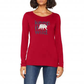Columbia Langarmshirt für Damen, Outdoor Elements Long Sleeve Tee, Polyester, Rot (Pomegranate), Gr. XS, 1825541