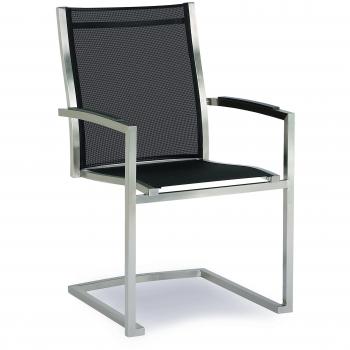 BEST Freischwing-Sessel Marbella, edelstahl/schwarz, 64 x 57 x 93 cm