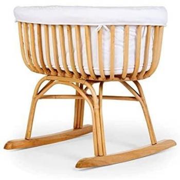 Culla in Rattan Childhome con Materasso e Paracolpi