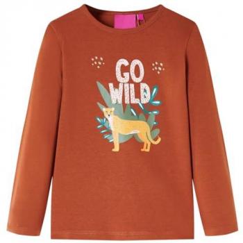 T-shirt enfant manches longues motif animal