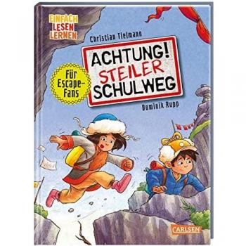 Achtung! Steiler Schulweg: Einfach Lesen lernen | Escape-Buch zum Mitmachen für Leseanfänger*innen ab 6 | Mit mehrfach spielbaren Rätseln, Labyrinthen und Suchbildern