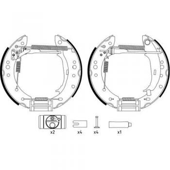 HELLA 8DB 355 022-931 Bremsensatz, Trommelbremse