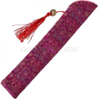 Chinese Silk Hand Fan Protector Pouch