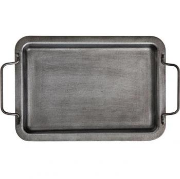 Rustic Iron Serving Tray with Handles