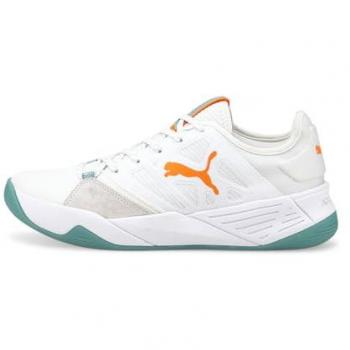 PUMA Women’s Handball Shoes Accelerate Turbo Nitro W+ – Weiß, Mint & Orange