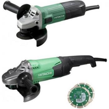 HiKOKI Winkelschleifer Duo G13STAYGZ+G23STWA