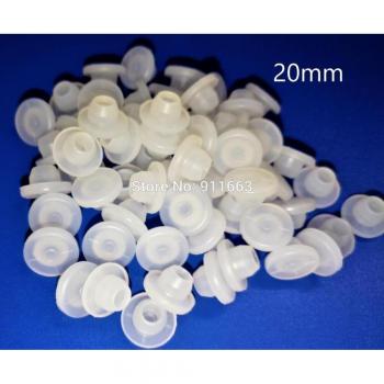 Flacons à bouchon silicone 20 mm – Kit de 200 pièces blanches