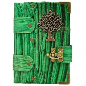 Tree of Life Pocket Book – Green Leather Cover