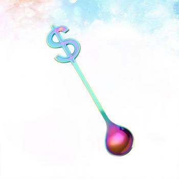 1PC Stainless Steel Spoon with Dollar Sign for Sugar and Dessert