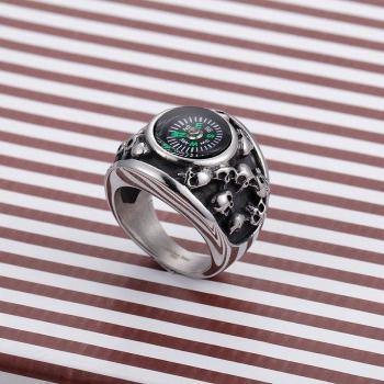 Titanium Steel Compass Ring