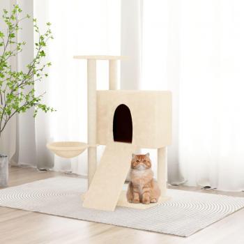 VidaXL Cream Cat Tree with 96 cm Sisal Posts