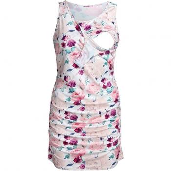 Ropa de Lactancia con Estilo Floral y Mangas Cortas