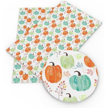 Feuille décorative de faux cuir de citrouille 20×34 cm – DIY bijoux