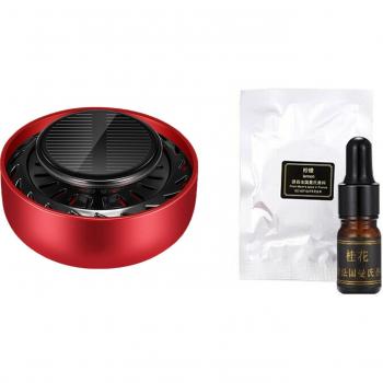 Solar-Powered Fragrance Diffuser for Car Interior Air Freshening and Purification