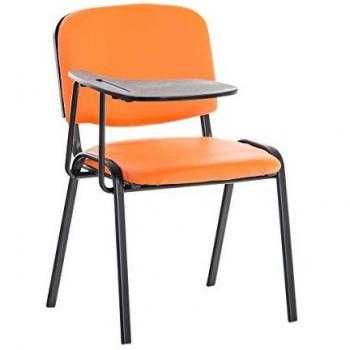 Chaise Confortable Ken Similicuir Orange pour Salle de Réunion