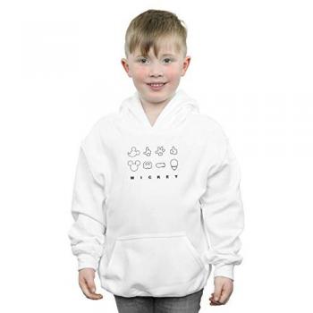 Kids Disney Mickey Hoodie – White, 7‑8 Years