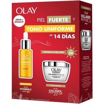 Olay Estuche Piel Fuerte y Radiante Crema de día Colágeno Peptide24 SPF30