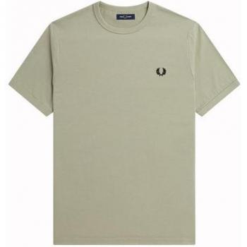 Fred Perry Lichtgroen Ringer T-shirt