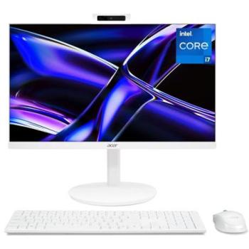 All-in-One Desktop PC – Acer Aspire C27-A, i7‑1355U, 8 GB RAM, 1 TB SSD, 27″ Full HD, White